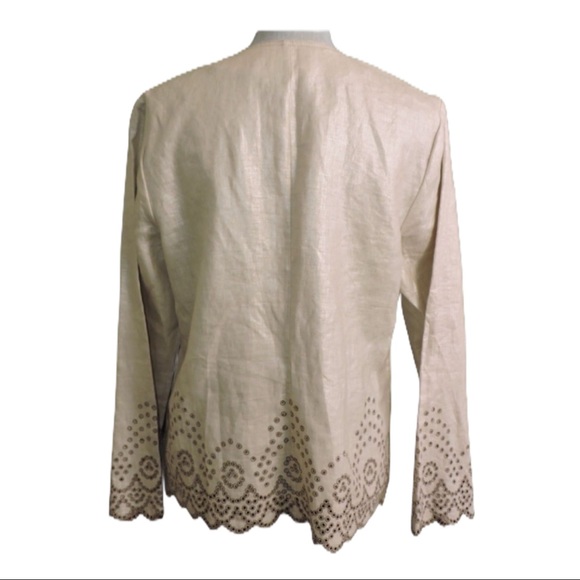 Talbots Linen Tunic Top Size 12 - Picture 4 of 7